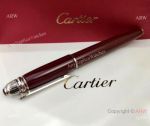 Wholesale Replica Cartier Pasha Rollerball Gift Pen - Red Barrel Silver Clip